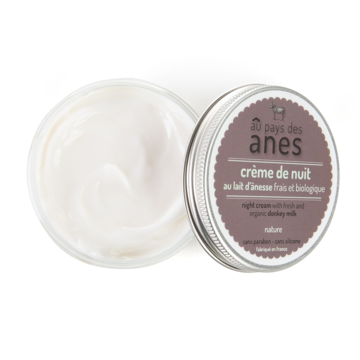 Crème de nuit au lait d'ânesse