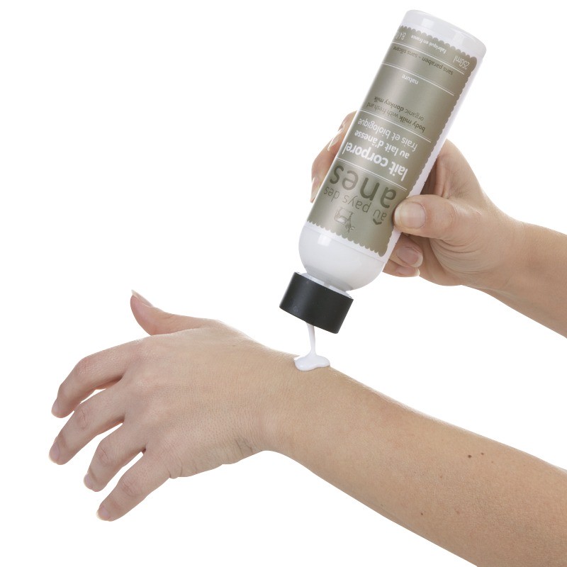 Application lait corporel lait d'ânesse